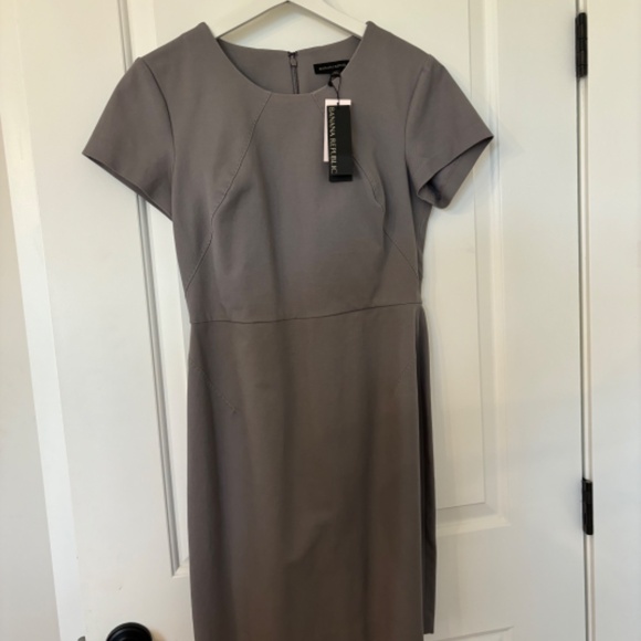 Neutral Tailored Dress - Picture 2 of 6